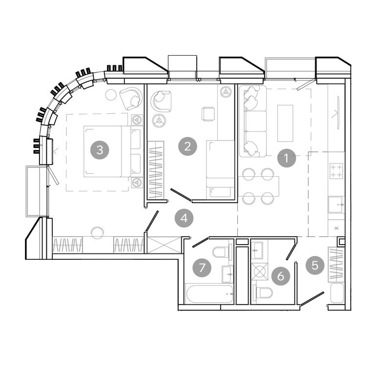 2-BD Apartment Sale, 66.9 sq. m. at UNO.Sokolinaya Gora, 8th Sokolinoy Gory Street, 26, Moscow, Russia #2 2-BD Apartment Sale, 66.9 sq. m. at UNO.Sokolinaya Gora, 8th Sokolinoy Gory Street, 26, Moscow, Russia #2