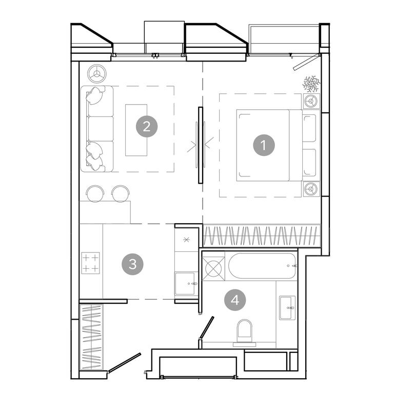 1-BD Apartment Sale, 43.5平方米 at UNO.Sokolinaya Gora, 8th Sokolinoy Gory Street, 26, Moscow, Russia #2 1-BD Apartment Sale, 43.5平方米 at UNO.Sokolinaya Gora, 8th Sokolinoy Gory Street, 26, Moscow, Russia #2