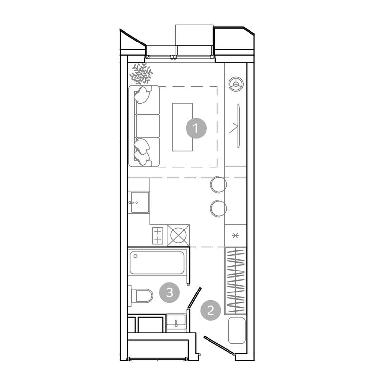 Apartment Sale, 23.6 sq. m. at UNO.Sokolinaya Gora, 8th Sokolinoy Gory Street, 26, Moscow, Russia #2