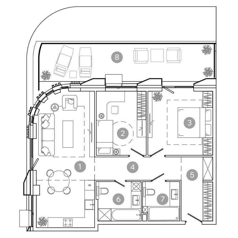 2-BD Apartment Sale, 85.1 sq. m. at UNO.Sokolinaya Gora, 8th Sokolinoy Gory Street, 26, Moscow, Russia #2 2-BD Apartment Sale, 85.1 sq. m. at UNO.Sokolinaya Gora, 8th Sokolinoy Gory Street, 26, Moscow, Russia #2