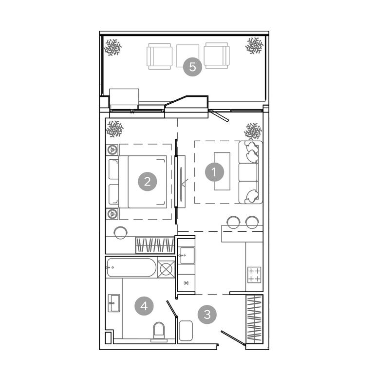 1-BD Apartment Sale, 44.6平方米 at UNO.Sokolinaya Gora, 8th Sokolinoy Gory Street, 26, Moscow, Russia #2 1-BD Apartment Sale, 44.6平方米 at UNO.Sokolinaya Gora, 8th Sokolinoy Gory Street, 26, Moscow, Russia #2