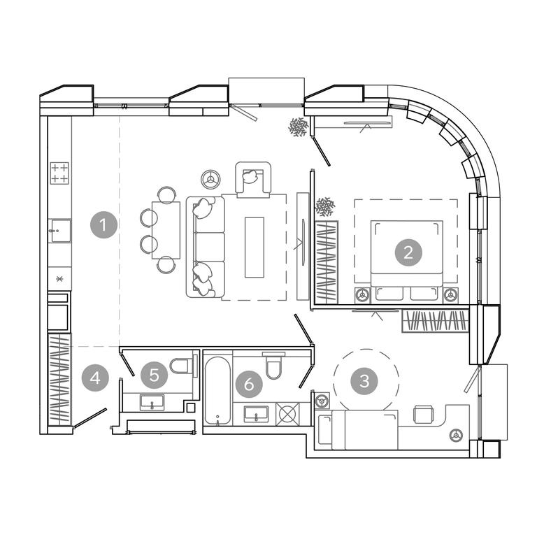 2-BD Apartment Sale, 80.1平方米 at UNO.Sokolinaya Gora, 8th Sokolinoy Gory Street, 26, Moscow, Russia #2 2-BD Apartment Sale, 80.1平方米 at UNO.Sokolinaya Gora, 8th Sokolinoy Gory Street, 26, Moscow, Russia #2