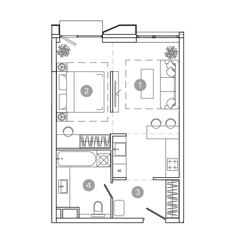 1-BD Apartment Sale, 40.5平方米 at UNO.Sokolinaya Gora, 8th Sokolinoy Gory Street, 26, Moscow, Russia #2 1-BD Apartment Sale, 40.5平方米 at UNO.Sokolinaya Gora, 8th Sokolinoy Gory Street, 26, Moscow, Russia #2