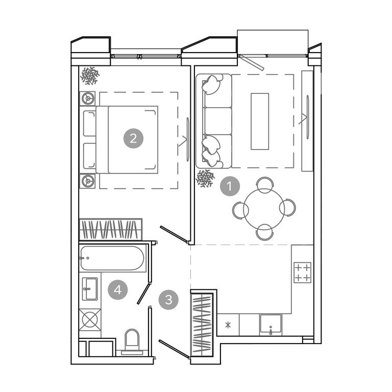 1-BD Apartment Sale, 45.4平方米 at UNO.Sokolinaya Gora, 8th Sokolinoy Gory Street, 26, Moscow, Russia #2 1-BD Apartment Sale, 45.4平方米 at UNO.Sokolinaya Gora, 8th Sokolinoy Gory Street, 26, Moscow, Russia #2