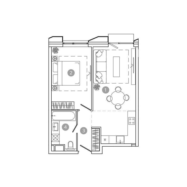 1-BD Apartment Sale, 45.4平方米 at UNO.Sokolinaya Gora, 8th Sokolinoy Gory Street, 26, Moscow, Russia #1 1-BD Apartment Sale, 45.4平方米 at UNO.Sokolinaya Gora, 8th Sokolinoy Gory Street, 26, Moscow, Russia #1