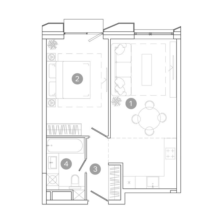 1-BD Apartment Sale, 45.4平方米 at UNO.Sokolinaya Gora, 8th Sokolinoy Gory Street, 26, Moscow, Russia #2 1-BD Apartment Sale, 45.4平方米 at UNO.Sokolinaya Gora, 8th Sokolinoy Gory Street, 26, Moscow, Russia #2