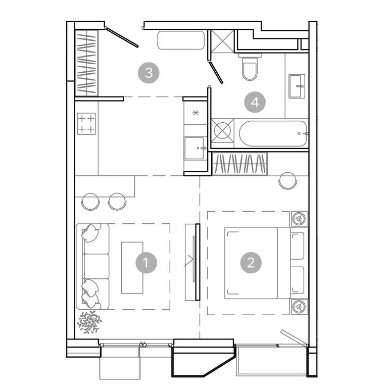 1-BD Apartment Sale, 43.5平方米 at UNO.Sokolinaya Gora, 8th Sokolinoy Gory Street, 26, Moscow, Russia #2 1-BD Apartment Sale, 43.5平方米 at UNO.Sokolinaya Gora, 8th Sokolinoy Gory Street, 26, Moscow, Russia #2