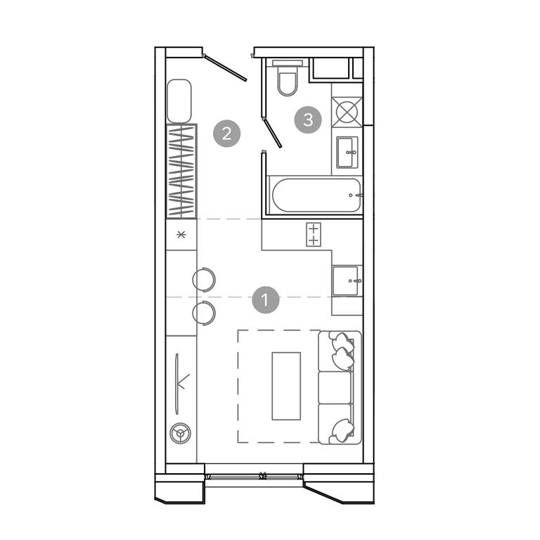 Apartment Sale, 28.4 sq. m. at UNO.Sokolinaya Gora, 8th Sokolinoy Gory Street, 26, Moscow, Russia #2