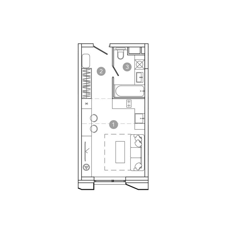 Apartment Sale, 28.4 sq. m. at UNO.Sokolinaya Gora, 8th Sokolinoy Gory Street, 26, Moscow, Russia #1