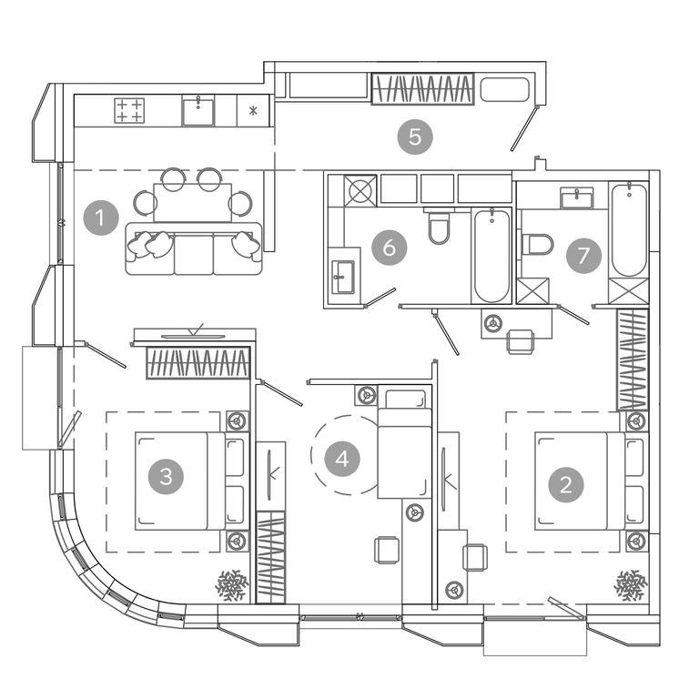 3-BD Apartment Sale, 91.4平方米 at UNO.Sokolinaya Gora, 8th Sokolinoy Gory Street, 26, Moscow, Russia #2 3-BD Apartment Sale, 91.4平方米 at UNO.Sokolinaya Gora, 8th Sokolinoy Gory Street, 26, Moscow, Russia #2