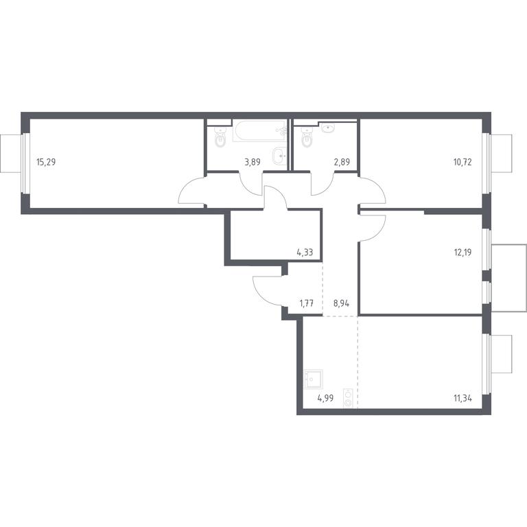 2-BD Apartment Sale, 76.35平方米 at Gorki Park, Shkolnaya ulitsa, 2, derevnya Korobovo, Leninskiy City District, Moscow Region, Russia #1 2-BD Apartment Sale, 76.35平方米 at Gorki Park, Shkolnaya ulitsa, 2, derevnya Korobovo, Leninskiy City District, Moscow Region, Russia #1