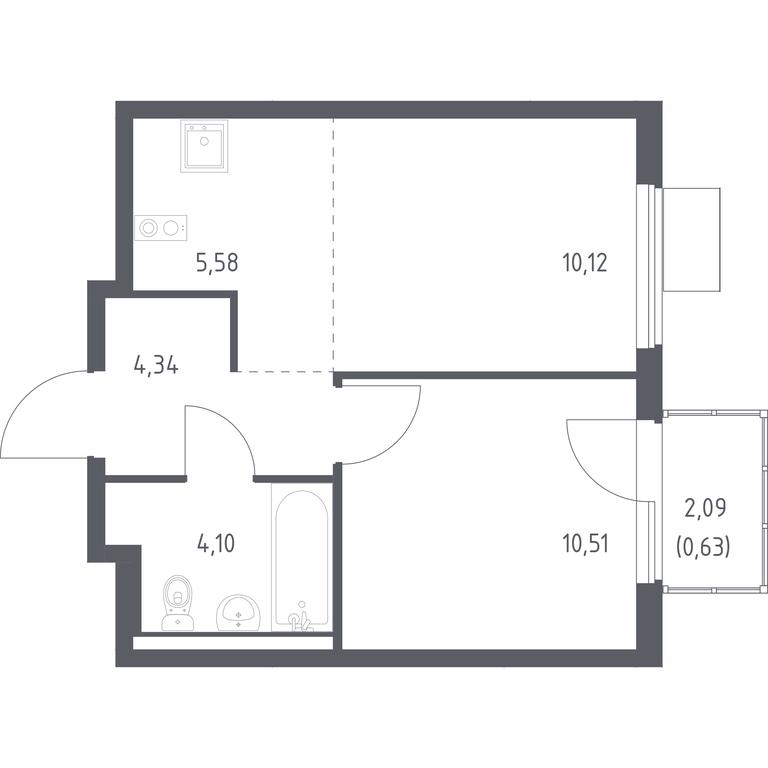 Apartment Sale, 35.28 sq. m. at Gorki Park, Shkolnaya ulitsa, 2, derevnya Korobovo, Leninskiy City District, Moscow Region, Russia #1 Apartment Sale, 35.28 sq. m. at Gorki Park, Shkolnaya ulitsa, 2, derevnya Korobovo, Leninskiy City District, Moscow Region, Russia #1