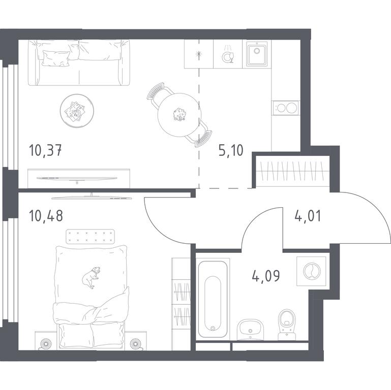 Apartment Sale, 34.05 sq. m. at Kosmicheskiy kvartal, M.K. Tikhonravova Street, Yubileyniy Microdistrict, Korolyov, Moscow Region, Russia #2 Apartment Sale, 34.05 sq. m. at Kosmicheskiy kvartal, M.K. Tikhonravova Street, Yubileyniy Microdistrict, Korolyov, Moscow Region, Russia #2