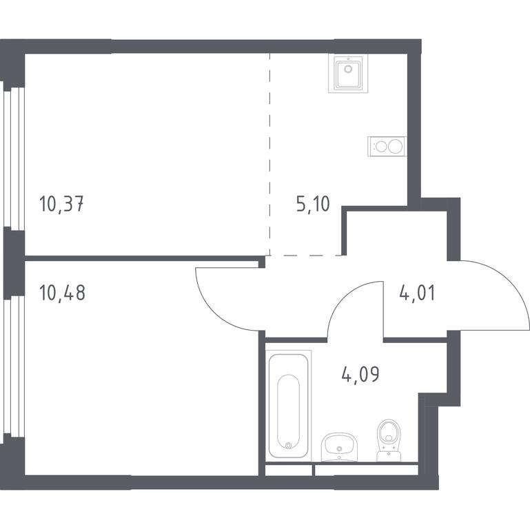 Apartment Sale, 34.05 sq. m. at Kosmicheskiy kvartal, M.K. Tikhonravova Street, Yubileyniy Microdistrict, Korolyov, Moscow Region, Russia #1 Apartment Sale, 34.05 sq. m. at Kosmicheskiy kvartal, M.K. Tikhonravova Street, Yubileyniy Microdistrict, Korolyov, Moscow Region, Russia #1