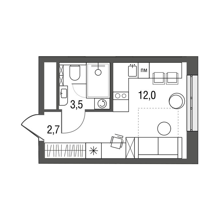 Apartment Sale, 18.4 sq. m. at Sirenevyi Park, Otkrytoye Highway, 20с1, Moscow, Russia #1 Apartment Sale, 18.4 sq. m. at Sirenevyi Park, Otkrytoye Highway, 20с1, Moscow, Russia #1