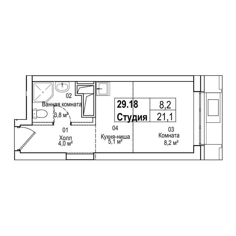 4-BD Apartment Sale, 115.2平方米 at Silver, Serebryakova Drive, 11к1, Moscow, Russia #2