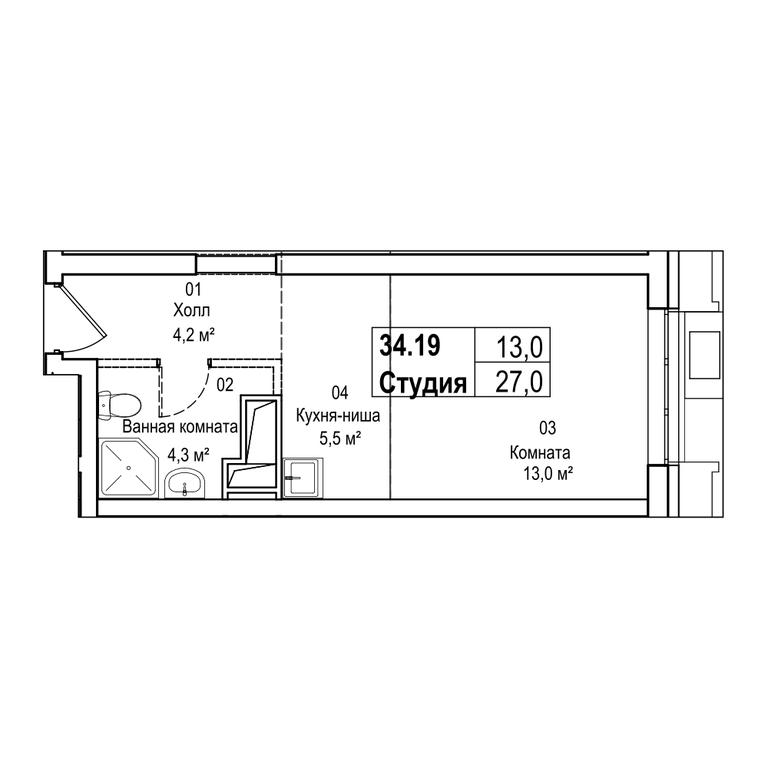 3-BD Apartment Sale, 102.2平方米 at Silver, Serebryakova Drive, 11к1, Moscow, Russia #2 3-BD Apartment Sale, 102.2平方米 at Silver, Serebryakova Drive, 11к1, Moscow, Russia #2