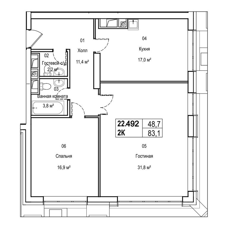 3-BD Apartment Sale, 84.7 sq. m. at Silver, Serebryakova Drive, 11к1, Moscow, Russia #1 3-BD Apartment Sale, 84.7 sq. m. at Silver, Serebryakova Drive, 11к1, Moscow, Russia #1