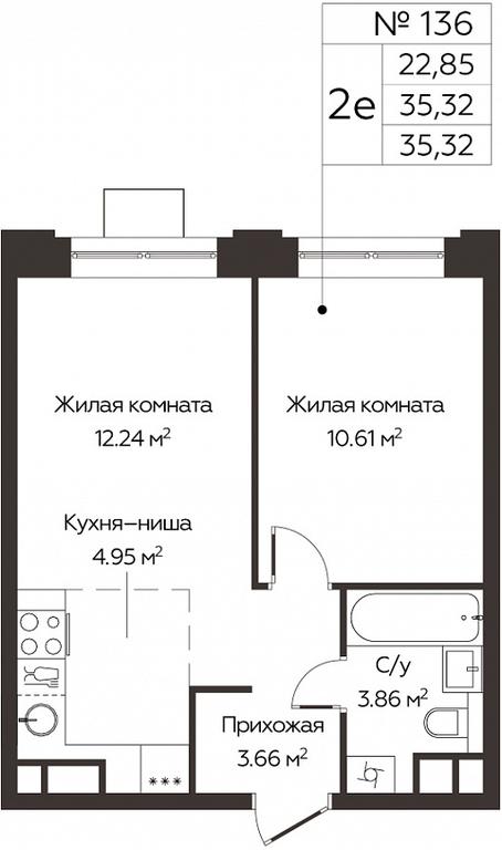 1-BD Apartment Sale, 35.32 sq. m. at Kashtanovaya Roshcha, Solnechnaya ulitsa, posyolok Lesnaya Polyana, derevnya Izmalkovo, Odintsovskiy City District, Moscow Region, Russia #1 1-BD Apartment Sale, 35.32 sq. m. at Kashtanovaya Roshcha, Solnechnaya ulitsa, posyolok Lesnaya Polyana, derevnya Izmalkovo, Odintsovskiy City District, Moscow Region, Russia #1