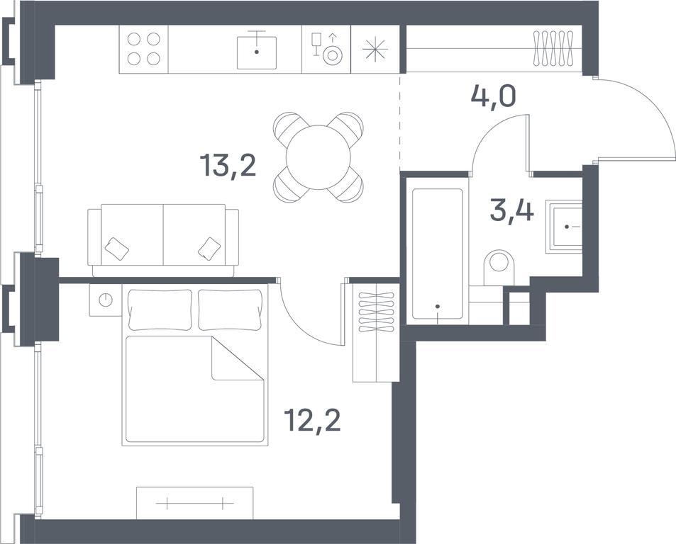 1-BD Apartment Sale, 32.8 sq. m. at Portland, Yuzhnoportovaya Street, 42с5, Moscow, Russia #1 1-BD Apartment Sale, 32.8 sq. m. at Portland, Yuzhnoportovaya Street, 42с5, Moscow, Russia #1