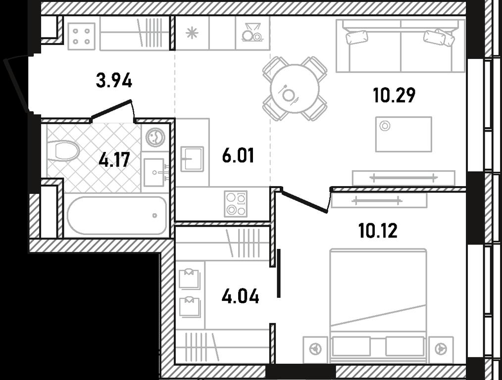 1-BD Apartment Sale, 38.57平方米 at Republic, Presnensky Val Street, 27с1, Moscow, Russia #1 1-BD Apartment Sale, 38.57平方米 at Republic, Presnensky Val Street, 27с1, Moscow, Russia #1