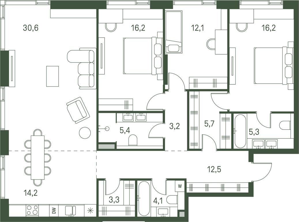 3-BD Apartment Sale, 128.8 sq. m. at Moments, Volokolamskoye Highway, 28, Moscow, Russia #1 3-BD Apartment Sale, 128.8 sq. m. at Moments, Volokolamskoye Highway, 28, Moscow, Russia #1