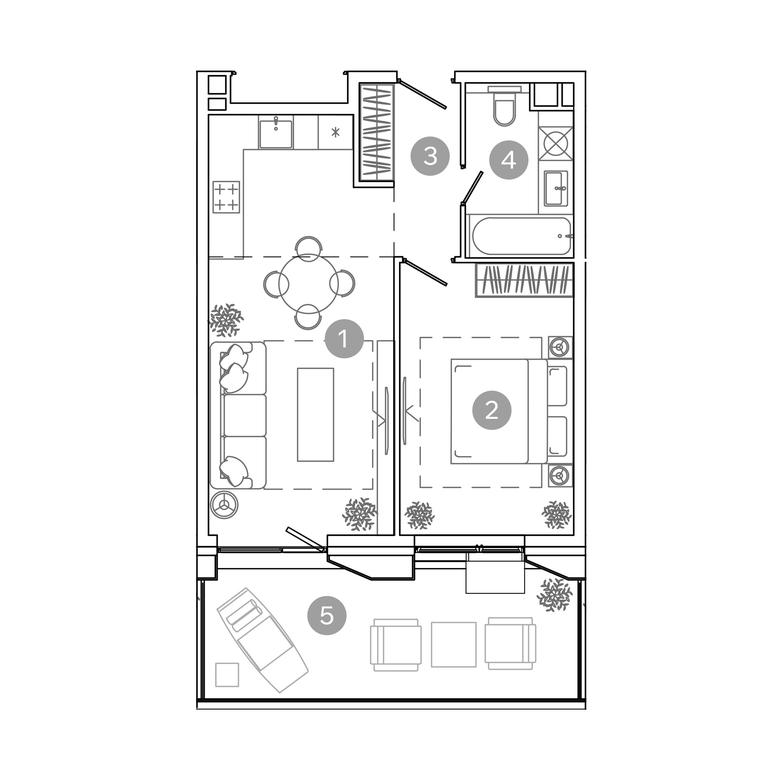 1-BD Apartment Sale, 50.2平方米 at UNO.Sokolinaya Gora, 8th Sokolinoy Gory Street, 26, Moscow, Russia #2 1-BD Apartment Sale, 50.2平方米 at UNO.Sokolinaya Gora, 8th Sokolinoy Gory Street, 26, Moscow, Russia #2
