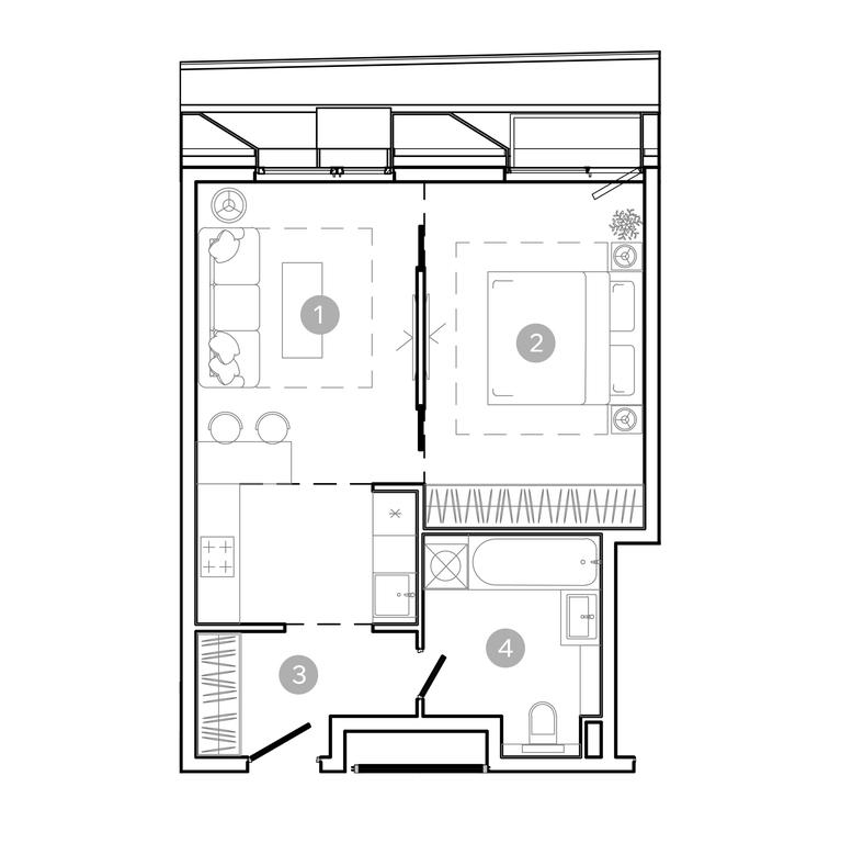 1-BD Apartment Sale, 43.5平方米 at UNO.Sokolinaya Gora, 8th Sokolinoy Gory Street, 26, Moscow, Russia #2 1-BD Apartment Sale, 43.5平方米 at UNO.Sokolinaya Gora, 8th Sokolinoy Gory Street, 26, Moscow, Russia #2