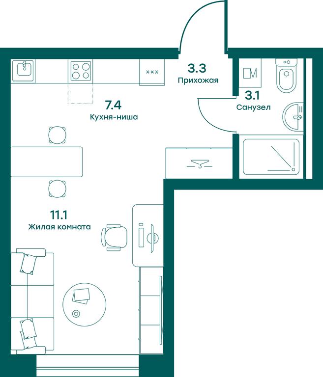 Apartment Sale, 24.9平方米 at Ravnovesie, zhiloy kompleks Ravnovesiye, selo Perkhushkovo, Odintsovskiy City District, Moscow Region, Russia #1 Apartment Sale, 24.9平方米 at Ravnovesie, zhiloy kompleks Ravnovesiye, selo Perkhushkovo, Odintsovskiy City District, Moscow Region, Russia #1