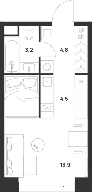 Apartment Sale, 26.4 sq. m. at Voice Towers, 1st Grayvoronovsky Drive, Moscow, Russia #1 Apartment Sale, 26.4 sq. m. at Voice Towers, 1st Grayvoronovsky Drive, Moscow, Russia #1