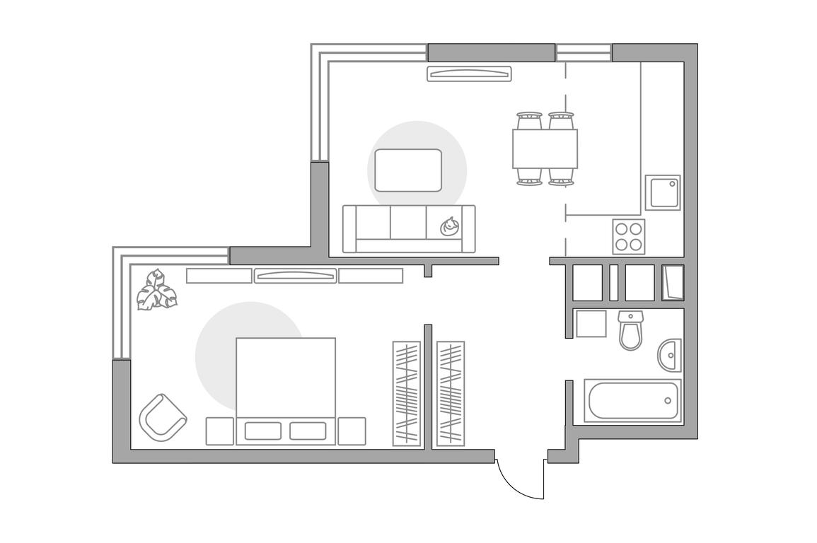 1-BD Apartment Sale, 44.1 sq. m. at Innovatsiya, bulvar Eynshteyna, 1, Urban-Type Settlement of Novoivanovskoe, Odintsovskiy City District, Moscow Region, Russia #1