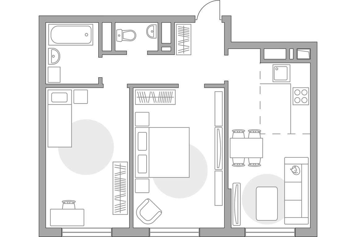 2-BD Apartment Sale, 55 sq. m. at Innovatsiya, bulvar Eynshteyna, 1, Urban-Type Settlement of Novoivanovskoe, Odintsovskiy City District, Moscow Region, Russia #1 2-BD Apartment Sale, 55 sq. m. at Innovatsiya, bulvar Eynshteyna, 1, Urban-Type Settlement of Novoivanovskoe, Odintsovskiy City District, Moscow Region, Russia #1