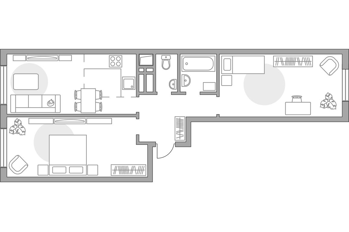 2-BD Apartment Sale, 60.1 sq. m. at Innovatsiya, bulvar Eynshteyna, 1, Urban-Type Settlement of Novoivanovskoe, Odintsovskiy City District, Moscow Region, Russia #1 2-BD Apartment Sale, 60.1 sq. m. at Innovatsiya, bulvar Eynshteyna, 1, Urban-Type Settlement of Novoivanovskoe, Odintsovskiy City District, Moscow Region, Russia #1