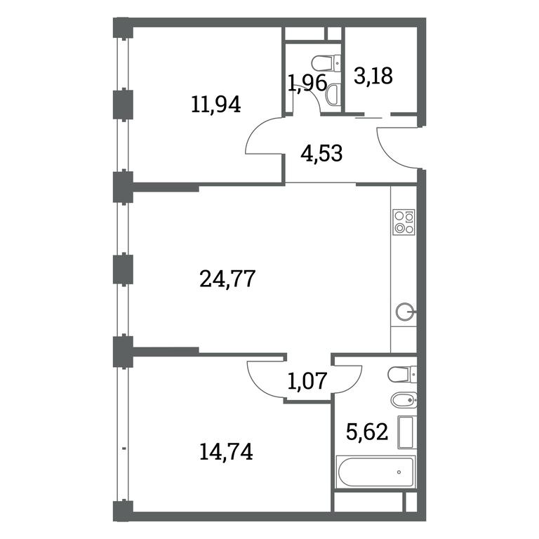 1-BD Apartment Sale, 67.6 sq. m. at Headliner, Shmitovsky Drive, 39, Moscow, Russia #1 1-BD Apartment Sale, 67.6 sq. m. at Headliner, Shmitovsky Drive, 39, Moscow, Russia #1
