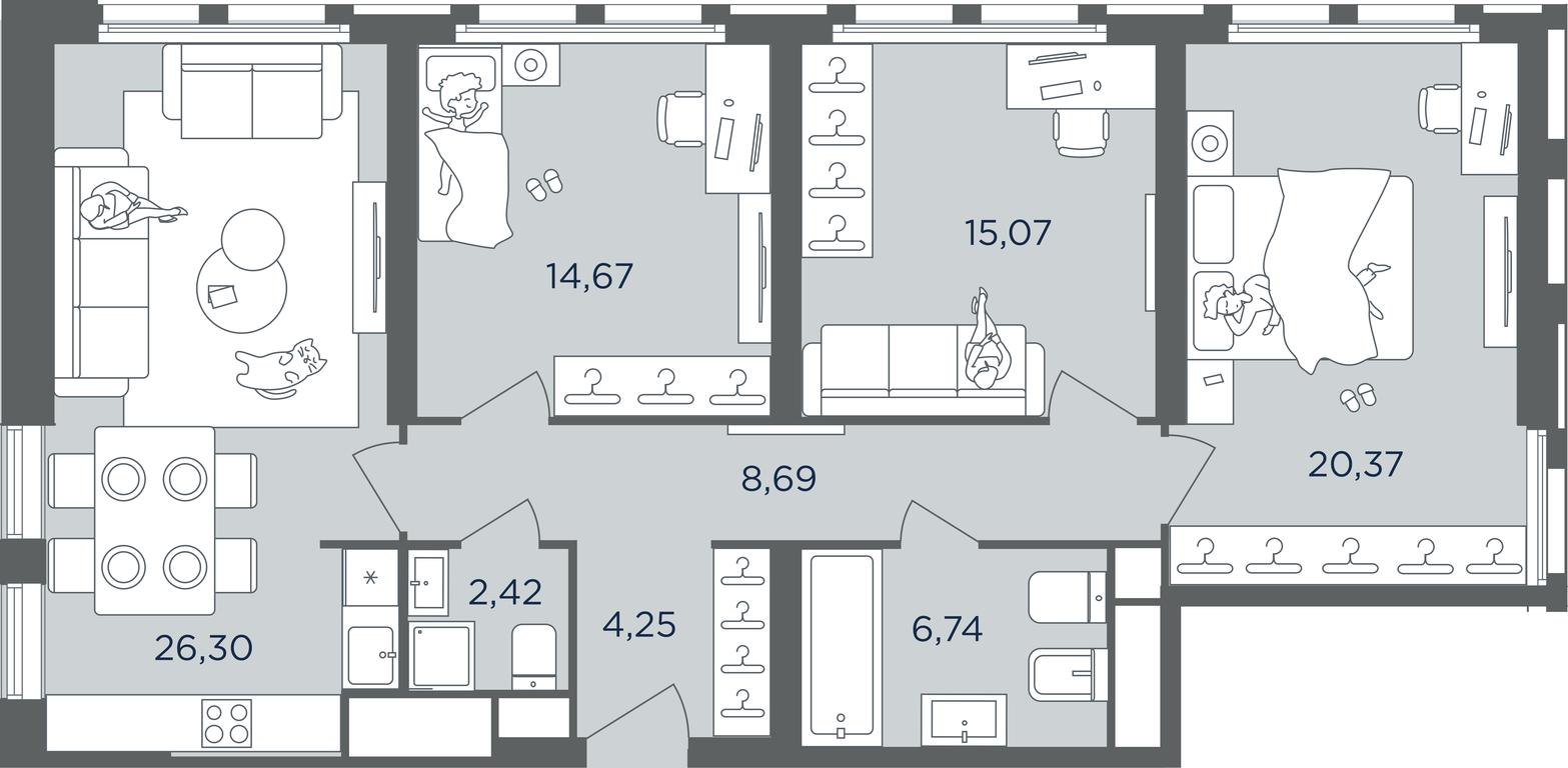 2-BD Apartment Sale, 99平方米 at Headliner, Shmitovsky Drive, 39, Moscow, Russia #2 2-BD Apartment Sale, 99平方米 at Headliner, Shmitovsky Drive, 39, Moscow, Russia #2