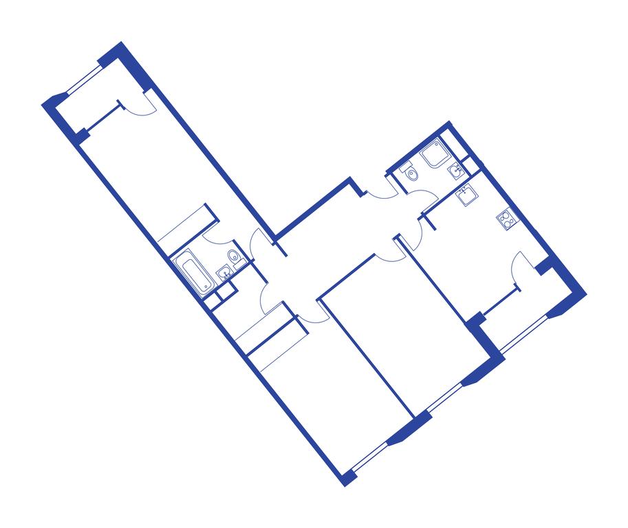 2-BD Apartment Sale, 97.1平方米 at iLove, улица Бочкова, 11А, Москва, Россия #1 2-BD Apartment Sale, 97.1平方米 at iLove, улица Бочкова, 11А, Москва, Россия #1