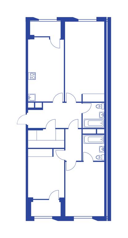 2-BD Apartment Sale, 100.9平方米 at iLove, улица Бочкова, 11А, Москва, Россия #1 2-BD Apartment Sale, 100.9平方米 at iLove, улица Бочкова, 11А, Москва, Россия #1