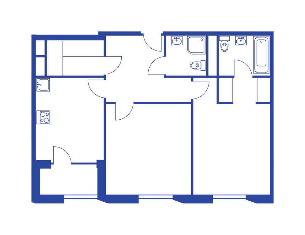 1-BD Apartment Sale, 71.1平方米 at iLove, улица Бочкова, 11А, Москва, Россия #1