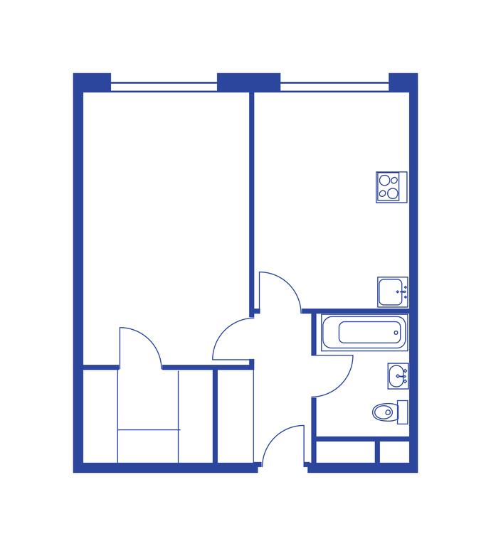Apartment Sale, 43 sq. m. at iLove, улица Бочкова, 11А, Москва, Россия #1 Apartment Sale, 43 sq. m. at iLove, улица Бочкова, 11А, Москва, Россия #1