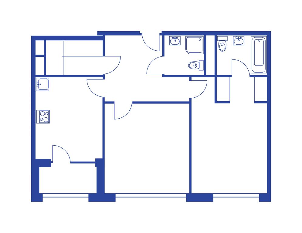 1-BD Apartment Sale, 71.1平方米 at iLove, улица Бочкова, 11А, Москва, Россия #1 1-BD Apartment Sale, 71.1平方米 at iLove, улица Бочкова, 11А, Москва, Россия #1