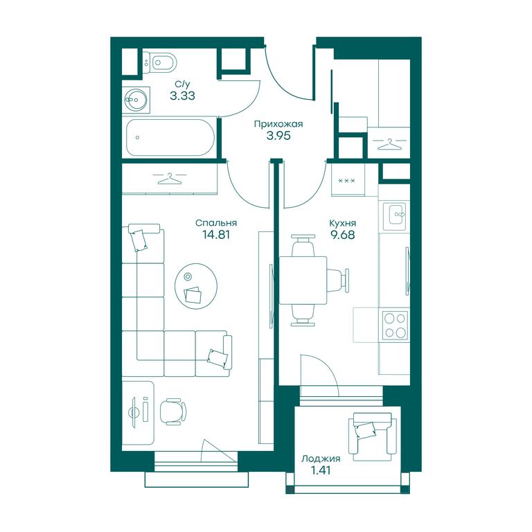 Apartment Sale, 35.3 sq. m. at Ravnovesie, zhiloy kompleks Ravnovesiye, selo Perkhushkovo, Odintsovskiy City District, Moscow Region, Russia #2 Apartment Sale, 35.3 sq. m. at Ravnovesie, zhiloy kompleks Ravnovesiye, selo Perkhushkovo, Odintsovskiy City District, Moscow Region, Russia #2