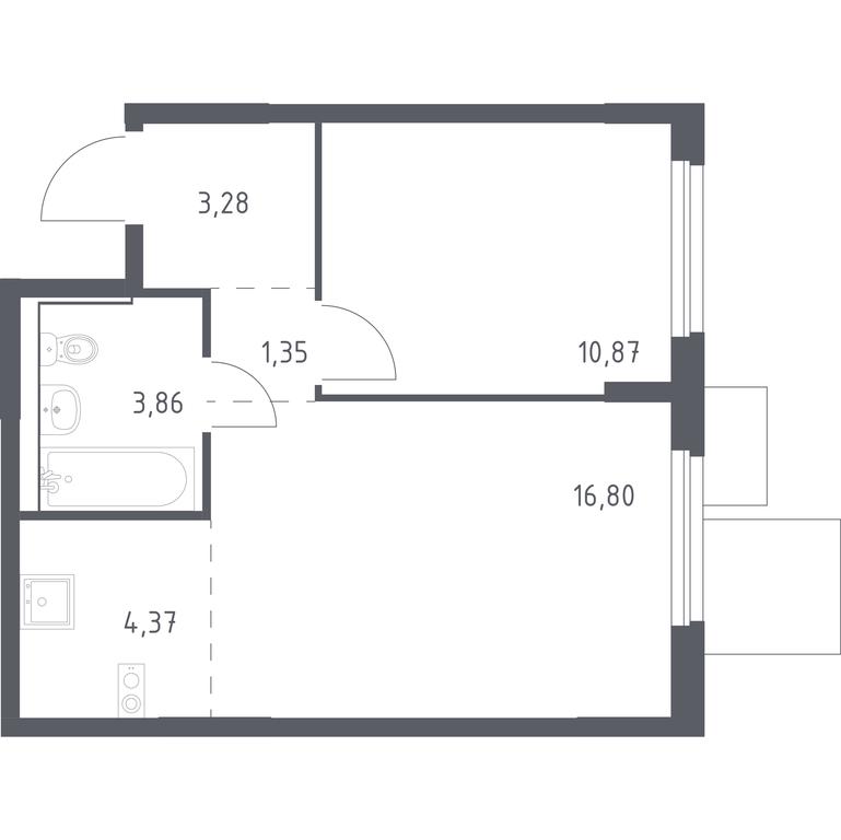 Apartment Sale, 40.53 sq. m. at Mytishchi Park, Silikatnaya ulitsa, 41к3, Mytischi, Moscow Region, Russia #1 Apartment Sale, 40.53 sq. m. at Mytishchi Park, Silikatnaya ulitsa, 41к3, Mytischi, Moscow Region, Russia #1
