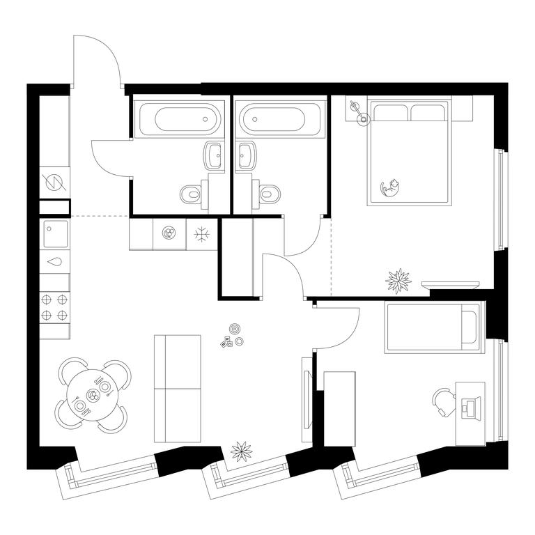 2-BD Apartment Sale, 55.8 sq. m. at Kronshtadtskiy 9, Kronshtadtsky Boulevard, 9с21, Moscow, Russia #1 2-BD Apartment Sale, 55.8 sq. m. at Kronshtadtskiy 9, Kronshtadtsky Boulevard, 9с21, Moscow, Russia #1