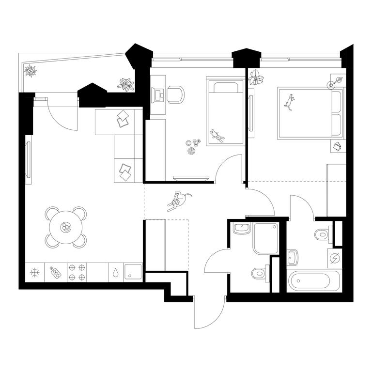 2-BD Apartment Sale, 58.7 sq. m. at Matveevskiy Park, Ochakovskoye Highway, вл3с11, Moscow, Russia #1