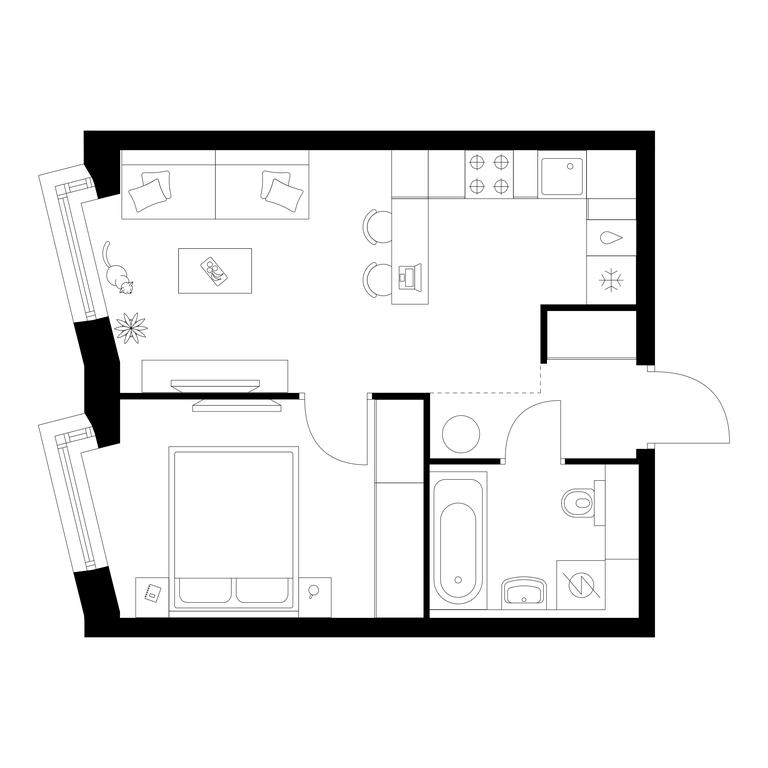 1-BD Apartment Sale, 36.9 sq. m. at Kronshtadtskiy 9, Kronshtadtsky Boulevard, 9с21, Moscow, Russia #1 1-BD Apartment Sale, 36.9 sq. m. at Kronshtadtskiy 9, Kronshtadtsky Boulevard, 9с21, Moscow, Russia #1