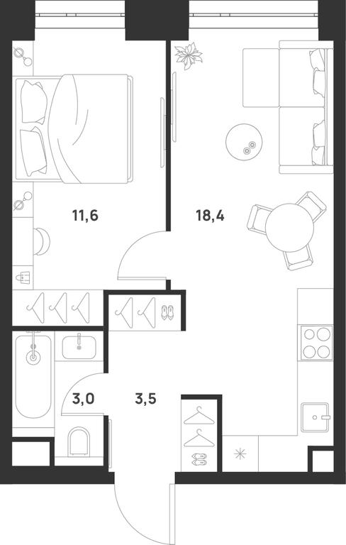 1-BD Apartment Sale, 36.5 sq. m. at Voice Towers, 1st Grayvoronovsky Drive, Moscow, Russia #1 1-BD Apartment Sale, 36.5 sq. m. at Voice Towers, 1st Grayvoronovsky Drive, Moscow, Russia #1