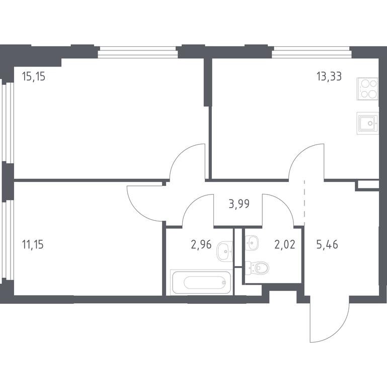 1-BD Apartment Sale, 54.06平方米 at Kosmicheskiy kvartal, M.K. Tikhonravova Street, Yubileyniy Microdistrict, Korolyov, Moscow Region, Russia #1 1-BD Apartment Sale, 54.06平方米 at Kosmicheskiy kvartal, M.K. Tikhonravova Street, Yubileyniy Microdistrict, Korolyov, Moscow Region, Russia #1