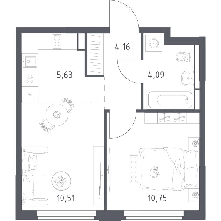 Apartment Sale, 35.14 sq. m. at Kosmicheskiy kvartal, M.K. Tikhonravova Street, Yubileyniy Microdistrict, Korolyov, Moscow Region, Russia #2 Apartment Sale, 35.14 sq. m. at Kosmicheskiy kvartal, M.K. Tikhonravova Street, Yubileyniy Microdistrict, Korolyov, Moscow Region, Russia #2
