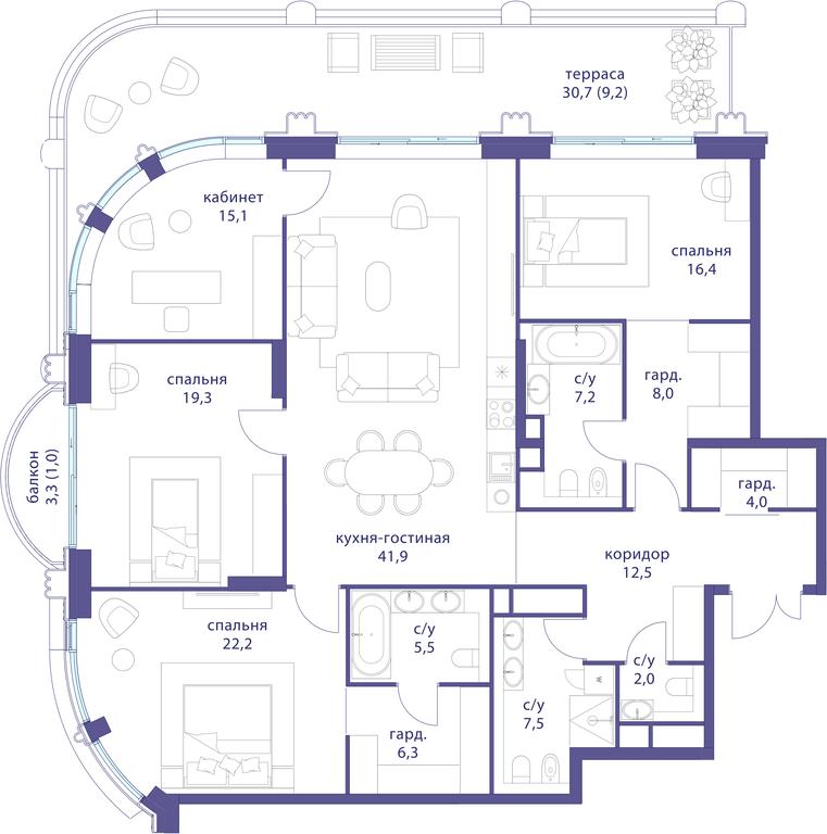 4-BD Apartment Sale, 178.1 sq. m. at Tatarskaya 35, Bolshaya Tatarskaya Street, Moscow, Russia #1 4-BD Apartment Sale, 178.1 sq. m. at Tatarskaya 35, Bolshaya Tatarskaya Street, Moscow, Russia #1