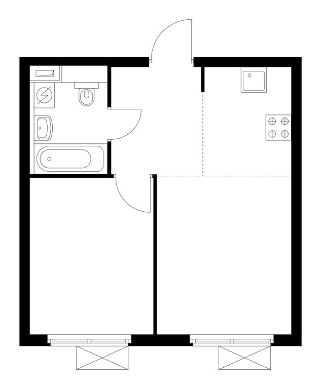 1-BD Apartment Sale, 36.4 sq. m. at Belaya Dacha Park, mikrorayon Parkovy, 1, Kotelniki, Moscow Region, Russia #1